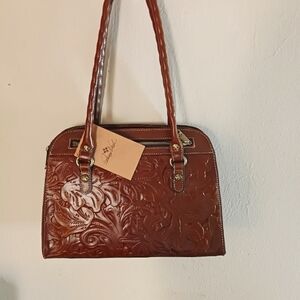 Patricia Nash Tooled Calvin Square Satchel Florence p27207